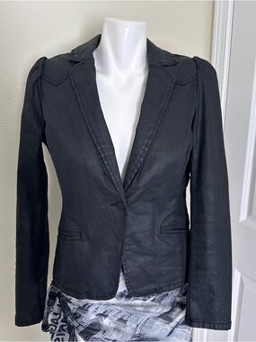 INC International Concepts Black Single-Button Tailored Blazer